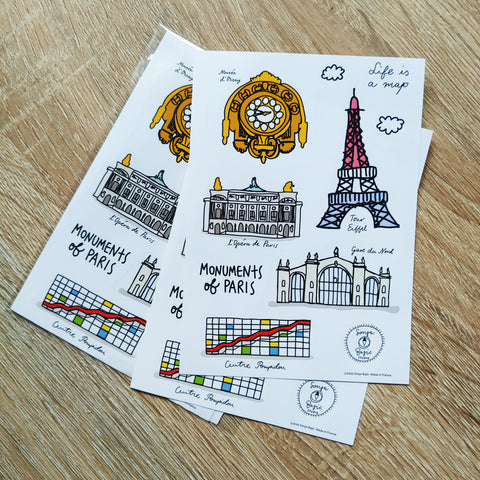 Paris Paper Stickers