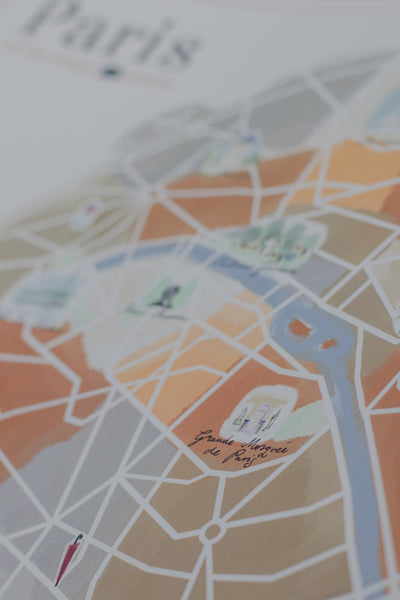 Map of Paris Art Print - Erika Kostialova X Sonja Bajic Studio